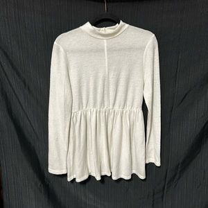 Altar’d state brand White pull over flare bottom light sweater top / Size M /V-9